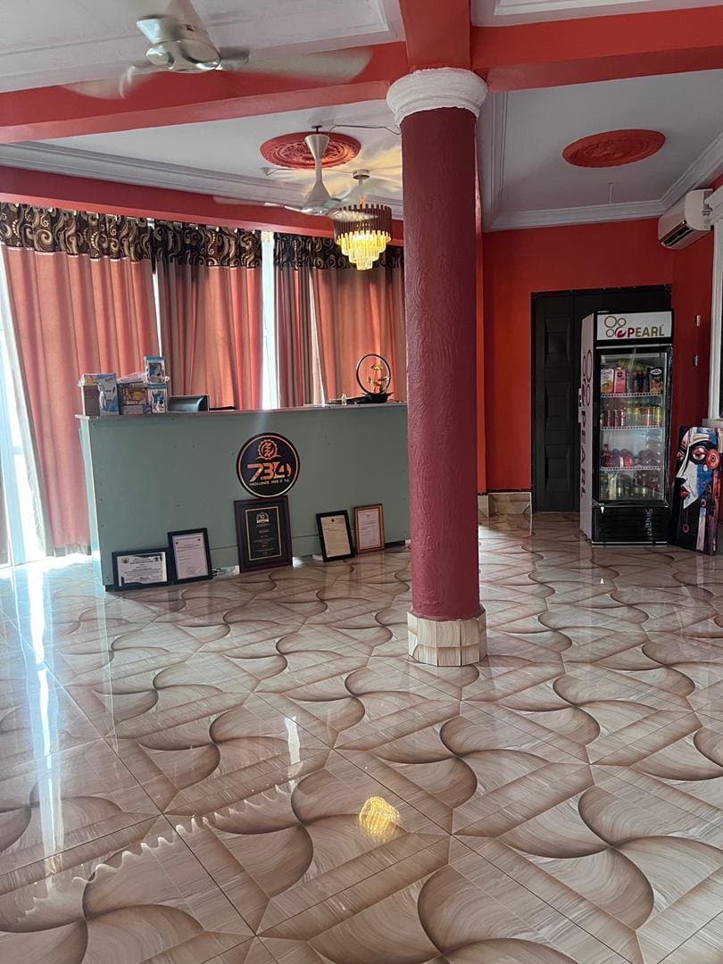 Reception and welcome area at Hotel 734